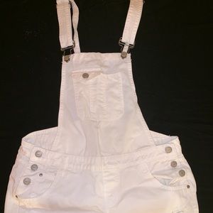 WHITE with rips overalls